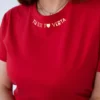 Raudoni marškinėliai "Tu esi to verta"